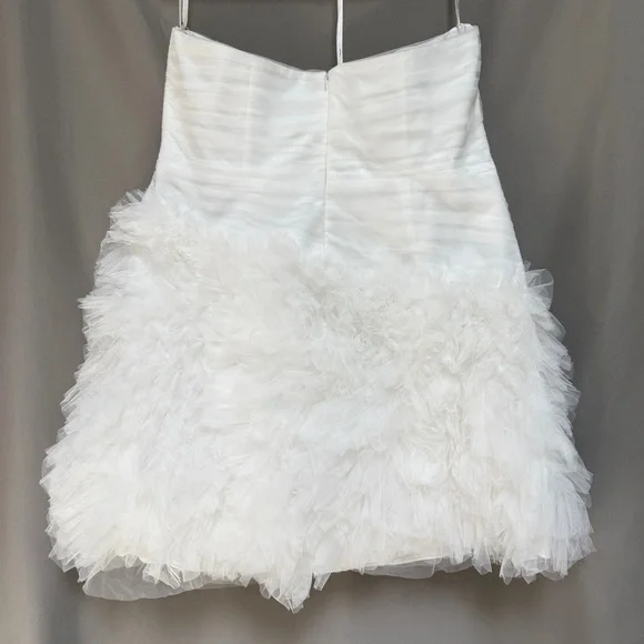 NWT Vera Wang White Wedding Dress Plus Size 18W Strapless Tulle Short Bridal - Picture 4 of 16